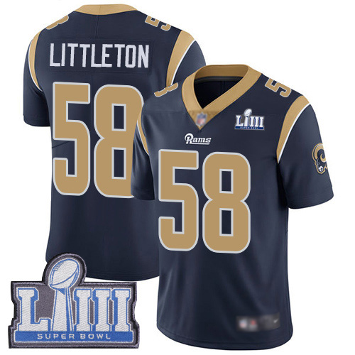 Los Angeles Rams Limited Navy Blue Men Cory Littleton Home Jersey NFL Football 58 Super Bowl LIII Bound Vapor Untouchable